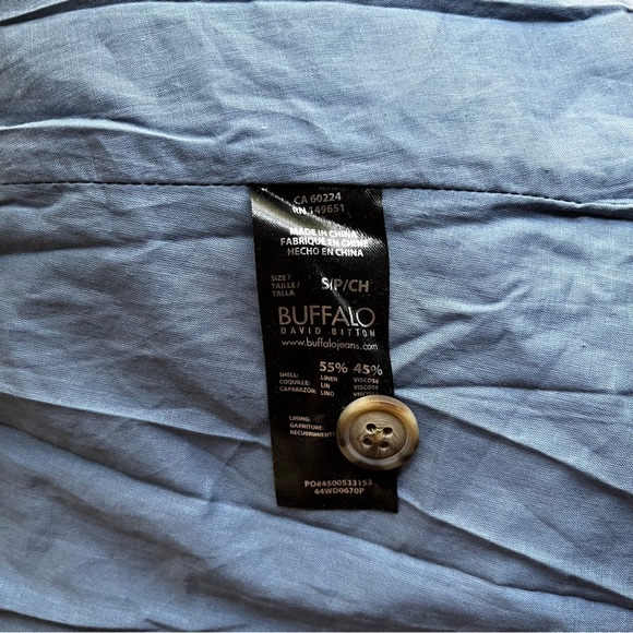 Buffalo David Bitton Mariposa Women's Buttoned Linen Dress, Small NWT - Picture 10 of 12